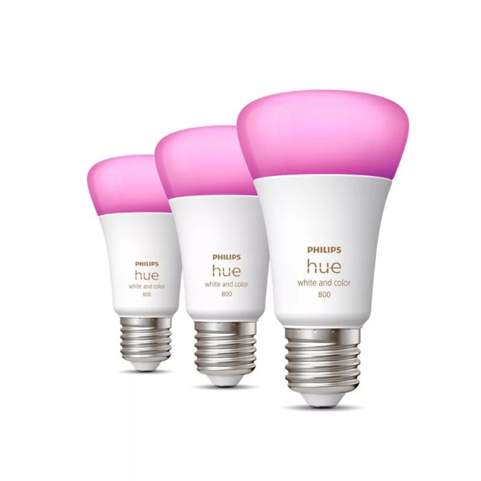 Philips Hue LED A60 E27 Light Bulb | Smart RGBW | 3 Pack